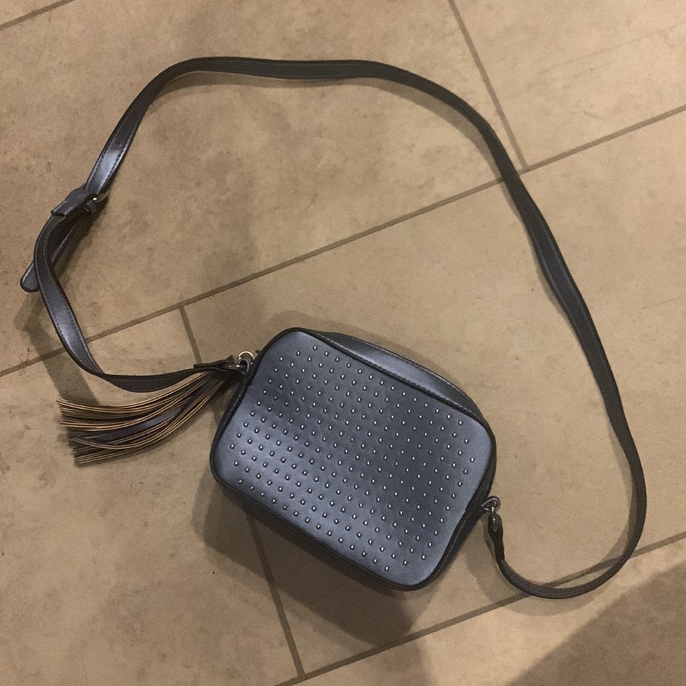 Blue crossbody purse